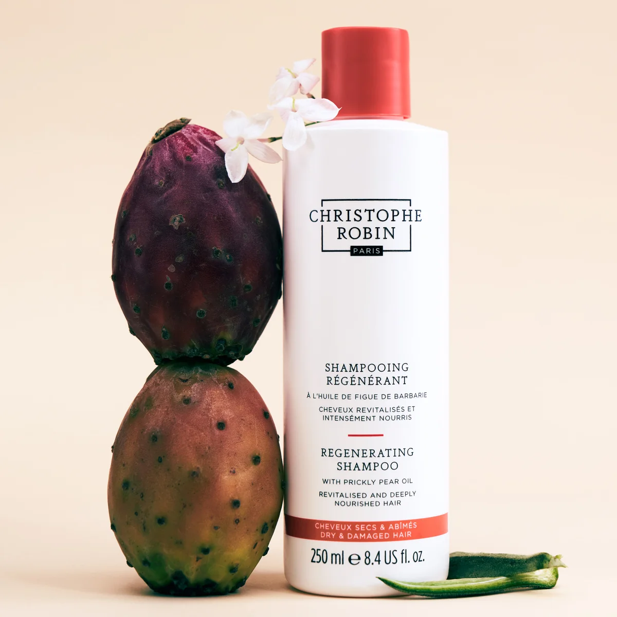 Christophe Robin Regenerating Shampoo With Prickly Pear Oil – 8.4 Fl Oz, Professional